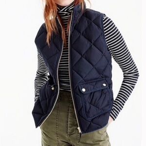 JCrew Quilted Navy Vest